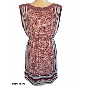 Loft Women's Sleeveless‎ Paisley Kaftan Dress Size S 100% Polyester